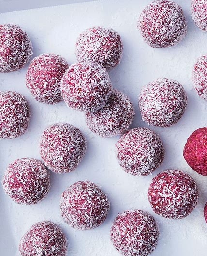 Raspberry coconut bliss balls recipe