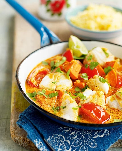 Chunky fish and sweet potato curry