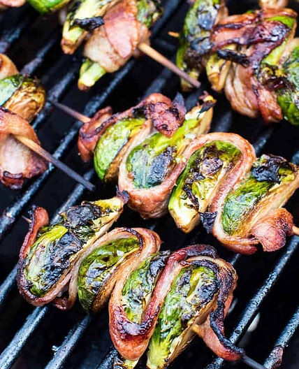 Grilled Bacon Wrapped Brussels Sprouts