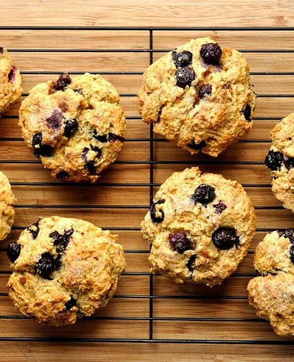 Lemon Blueberry Sourdough Muffins