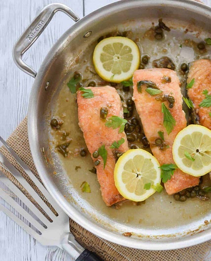 Gluten Free Salmon Piccata