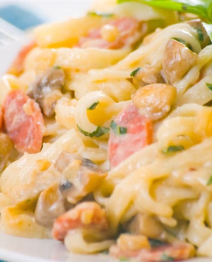 Penne in Cream Sauce with Sausage