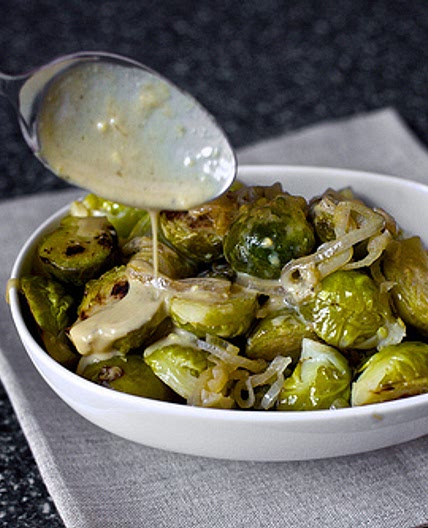 dijon-braised brussels sprouts