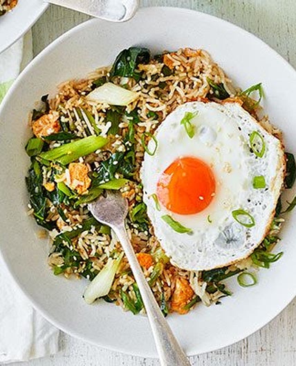 Spring green fried rice & eggs