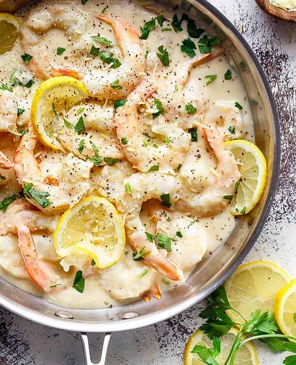 Creamy Lemon Parmesan Shrimp