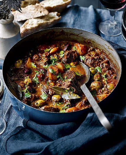 Italian braised beef stew in red wine