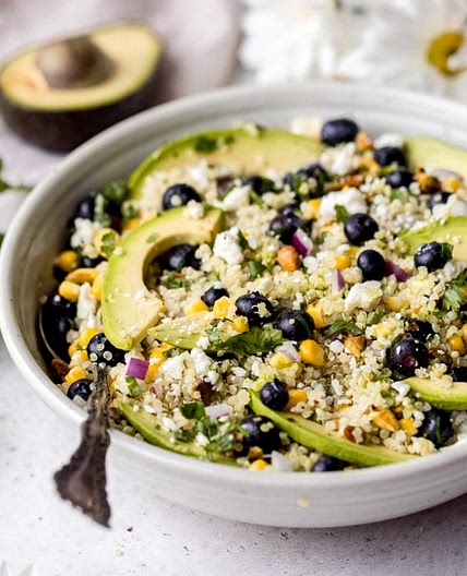 Avocado Blueberry Quinoa Salad
