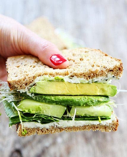 Cucumber and Avocado Sandwich