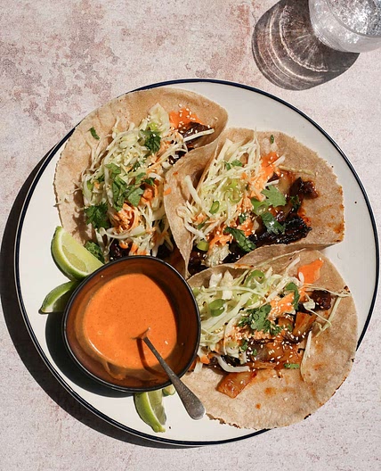 Korean-Inspired Skirt Steak Tacos