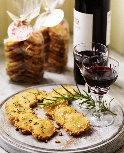 Cheese and rosemary sablés