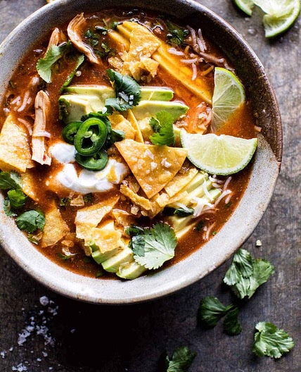 Crockpot Spicy Chicken Tortilla Soup