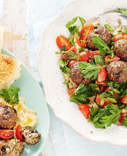 Lamb and pine nut meatballs with parsley salad