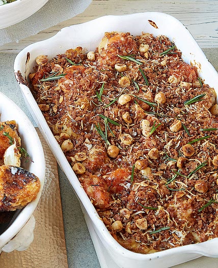 Carrot, parsnip and mascarpone gratin