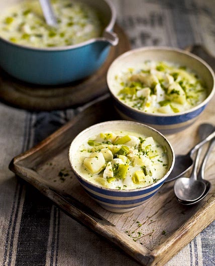 Smoked haddock, leek and potato chowder
