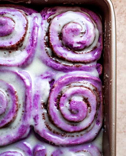 Fluffy and Moist Ube Cinnamon Rolls
