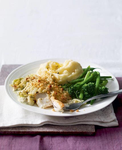 Fish and leek bake