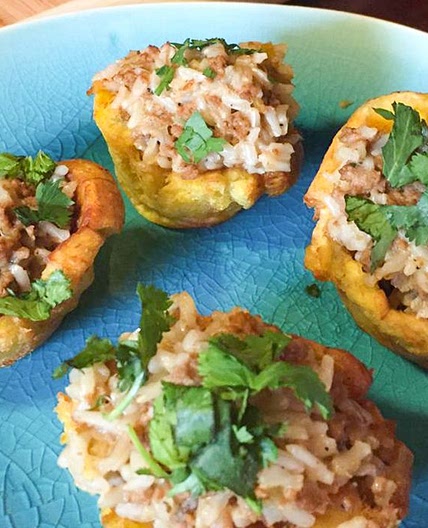 Tostones Rellenos (Stuffed Plantain Cups)