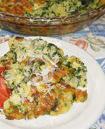 Spinach, Rice & Feta Pie
