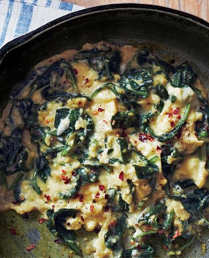 Scrambled Eggs with Spinach & Parmesan