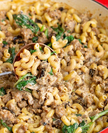 CREAMY TUSCAN ITALIAN SAUSAGE PASTA