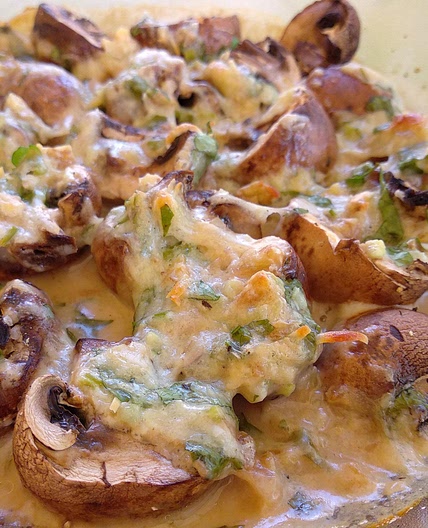 Receita de Cogumelo assado com queijo