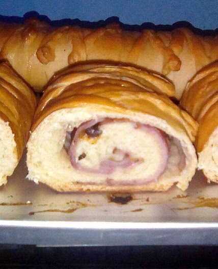 Receita de Pão recheado com presunto