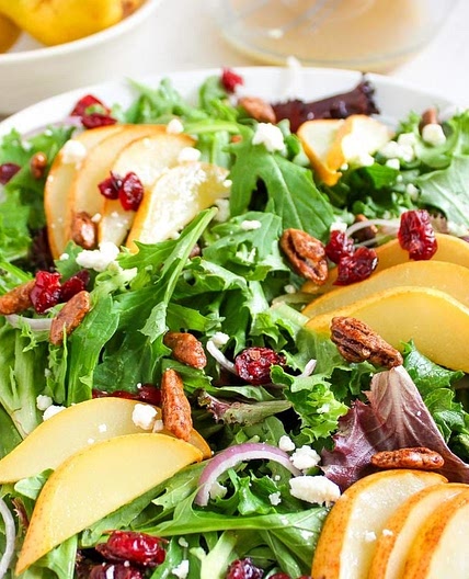 Roasted Pear Salad with Lemon Vinaigrette Recipe