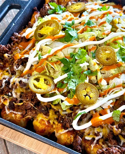 Blackstone Pizza Oven Taco Loaded Tots