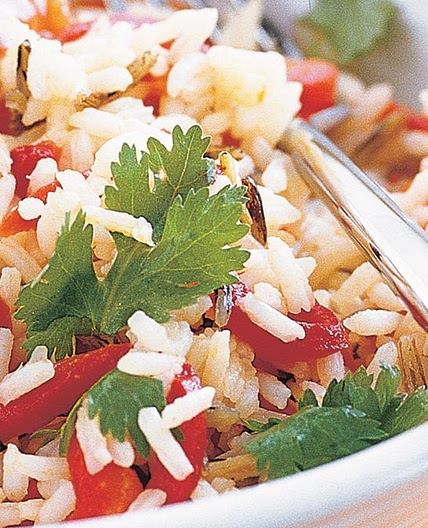 Roasted peppers & wild rice