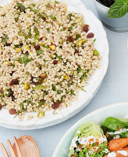 Fruit and herb buckwheat salad