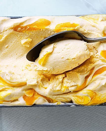 Mango and coconut ice-cream