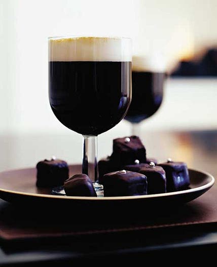 Irish coffee with Baileys cream