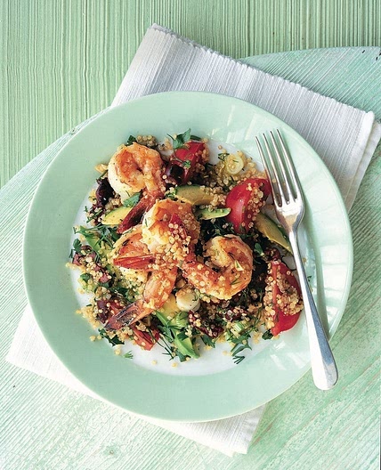 Prawn and avocado quinoa salad