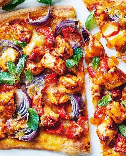 Butter chicken pizza recipe