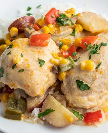 Crock Pot Chicken Thighs and Potatoes