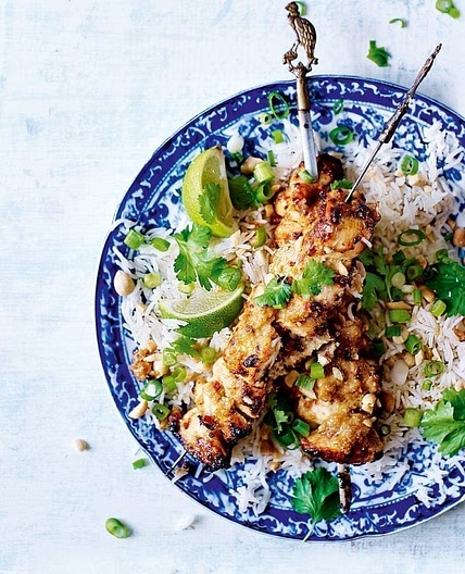 Healthier chicken satay