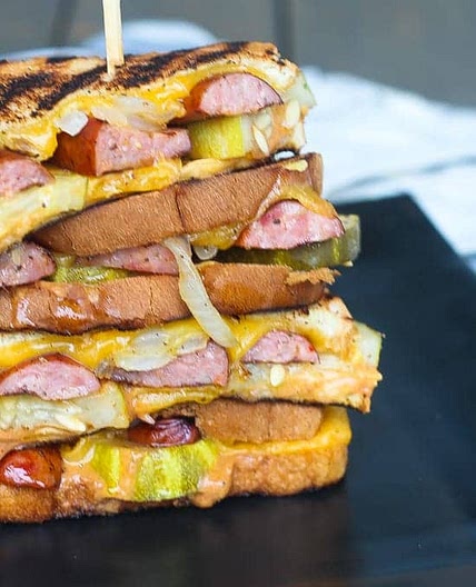 Grilled Cheese with Andouille Sandwich