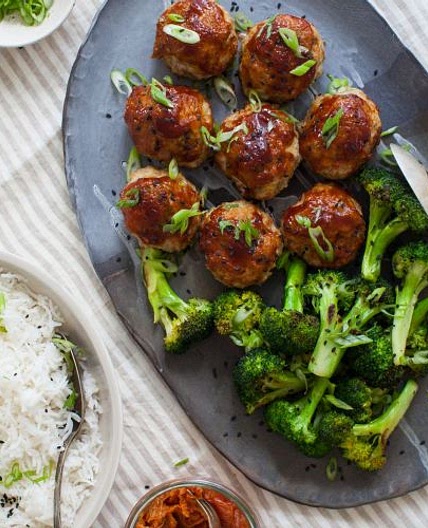 Glazed Ginger Chicken Meatballs