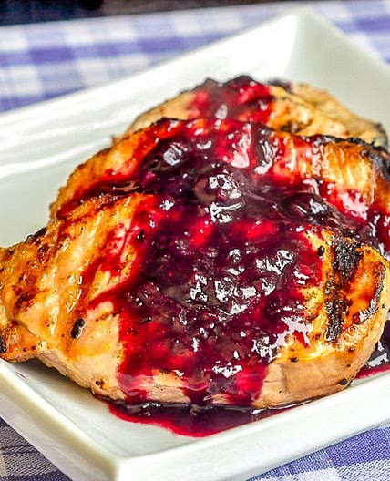 Blueberry Balsamic Pork Chops