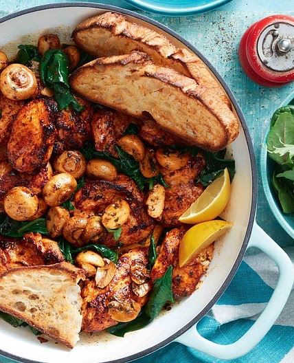 One-Pan Garlic Butter Chicken with Mushrooms recipe