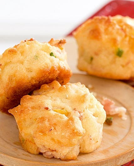 Ham and corn mini muffins