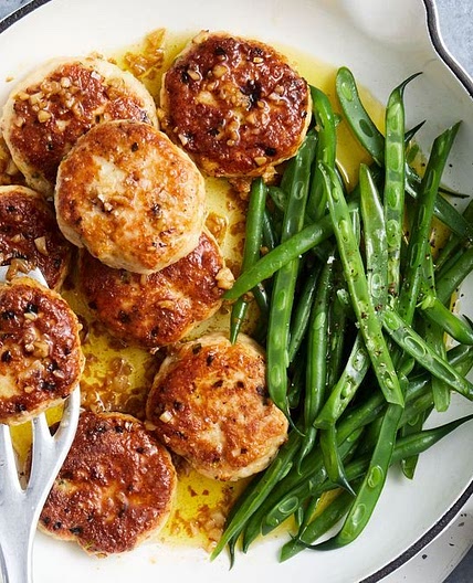 Buttered lemon chicken rissoles recipe