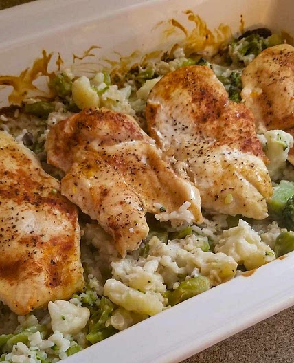 One Dish Chicken and Rice Bake