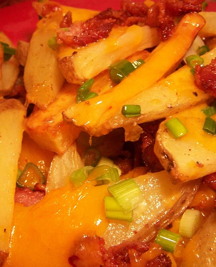 Potato Wedges With Cheese and Bacon