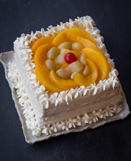 Chinese Bakery Fruit Sponge Cake