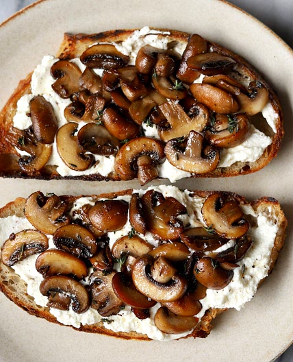 Mushroom Ricotta Toast - A Quick and Filling Snack