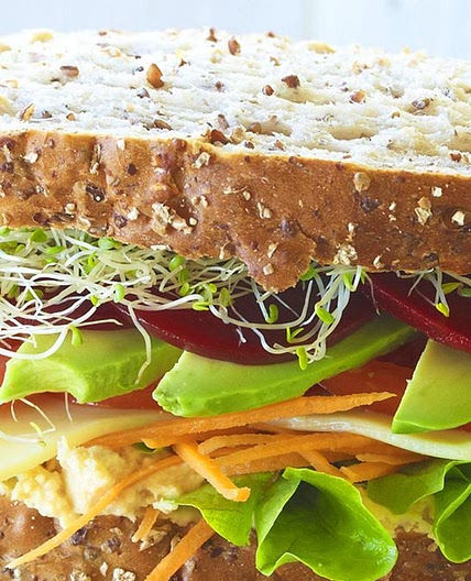 Summer salad sandwich