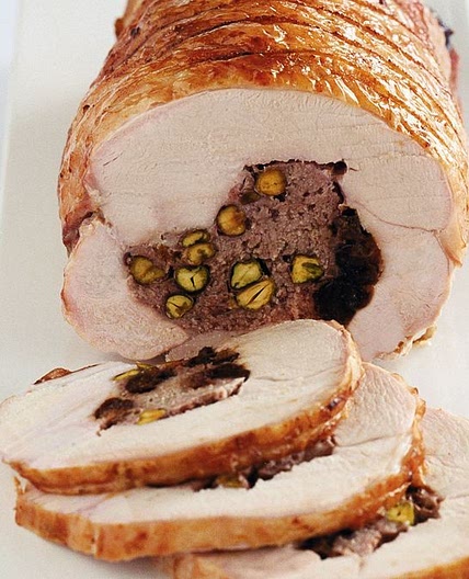 Turkey breast with pistachios and prunes