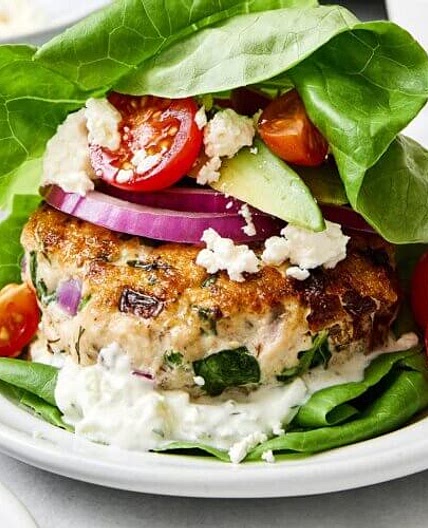 Greek Chicken Burgers