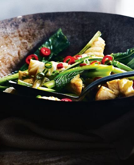 Vietnamese caramel fish with choy sum